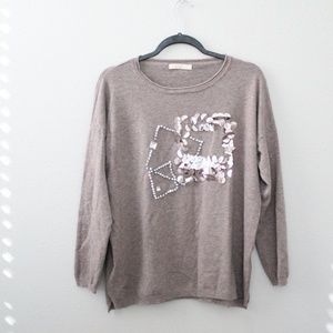 Geometric Embroidery Work Sweater